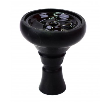 Чаша силиконовая + керамика Kaya Silscone Tobacco Bowl Lamella-Funnel inste Black (Черний)